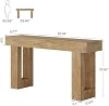 Mesa consola Tribesigns de 63 pulgadas, mesa rectangular de madera para sofá detrás del sillón, mesa de entrada estilo rústico para recibidor, pasillo, sala (Natural) 4