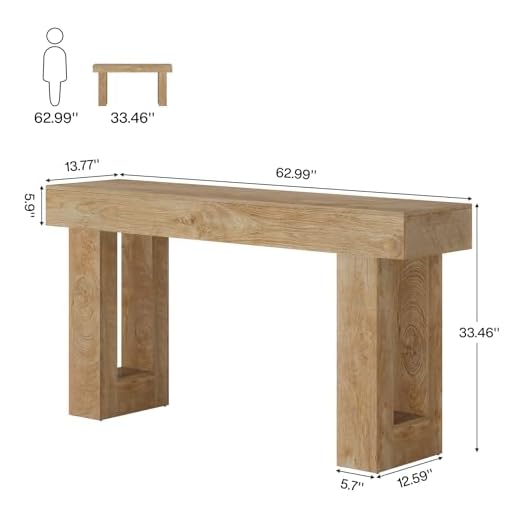 Tribesigns 63-Inch Farmhouse Console Table