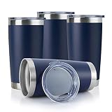 DOMICARE 20oz Stainless Steel Tumbler Bulk with Lid, Double Wall Vacuum Insulated Travel Mug, Powder