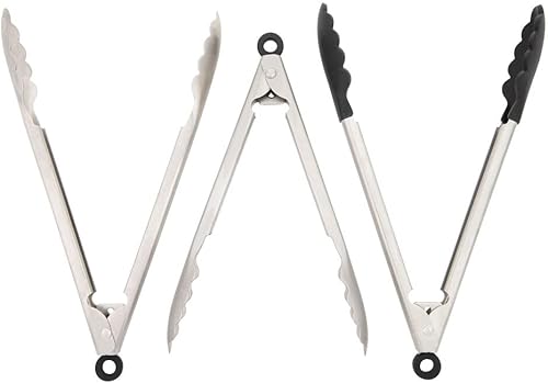 Miniatura 6 de KitchenAid Juego de 3 pinzas de cocina de acero inoxidable con punta de silicona