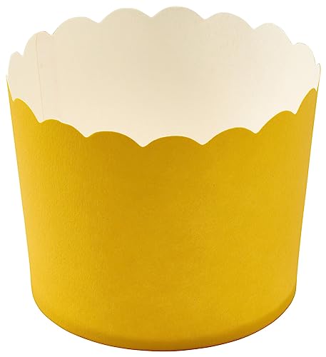 image for DecoPac Yellow Scalloped Baking Cups, Perfect For Delicious Cupcakes, 