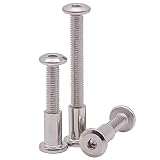 M6 x 35mm Furniture Screws Barrel Nuts Kit, 304 Stainless Steel 18-8, Binging Screws Posts for Baby