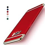Galaxy S8 Case, NAISU Galaxy S8 Back Cover, Ultra Slim & Rugged Fit Shock Drop Proof Impact Resist Protective Case, 3 in 1 Hard Case for Samsung Galaxy S8 - Red