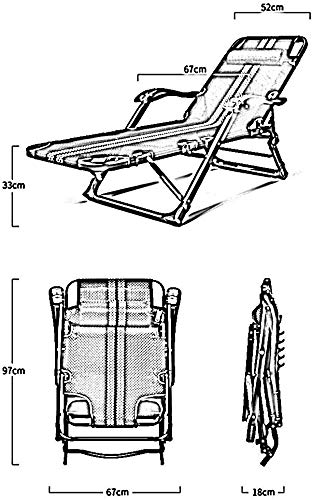 Chaise pliante et inclinable portable avec dossier réglable multifonction - 2