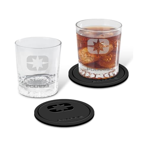 Polaris Off Road Etched Low Ball Glasses