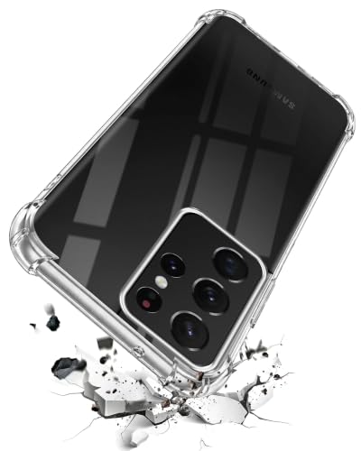 Image of Jkobi Back Cover for Samsung Galaxy S21 Ultra 5G (Shockproof Crystal Clear Anti Yellow Case | Drop & Camera Protection | Hard Polycarbonate)