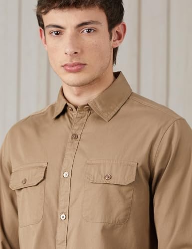 Image of Amazon Brand - Symbol Men Cotton Casual Shirt | Twill | Full Sleeve | Regular Fit (Available in Plus Sizes)