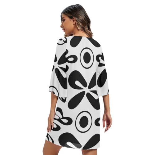 Robe trapèze fluide en mousseline pour affiner la silhouette - 2