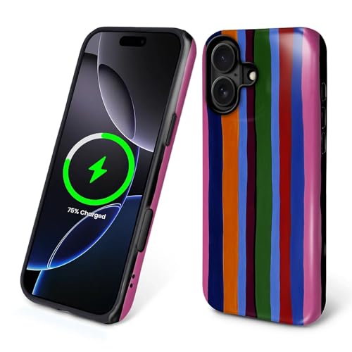 iPhone 16 PluspP[X [MagSafeΉ] }bg\tgVR + n[h PC h~ ϏՌ ی 2-in-1 P[X fB[X Y - L[gŃJtȃA[gXgCvfUC