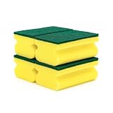 Pamex - Estropajo Salvauñas Ergonómico 10x6.5x4.5 cm (4 Unidades) Esponja y Fibra Abrasiva