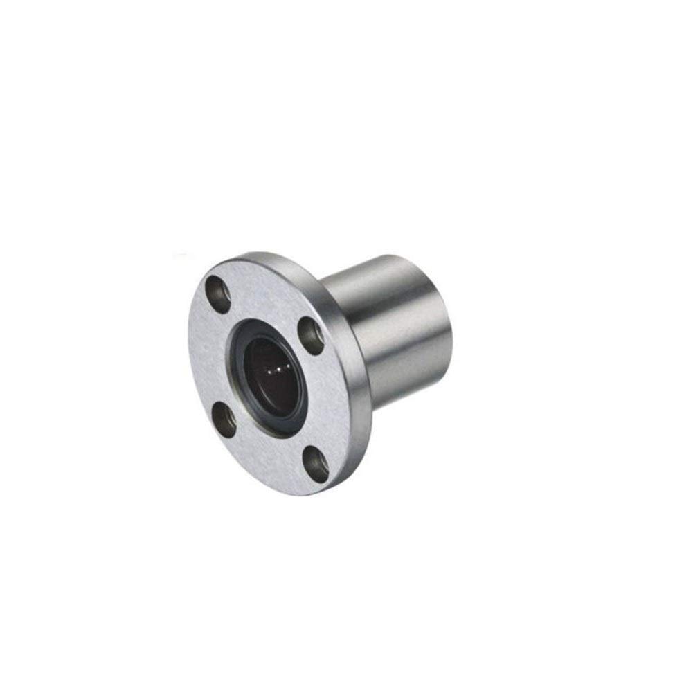 Linear Bearing LMF06UU LMF08UU LMF10UU LMF12UU LMF13UU LMF16UU LMF20UU Linear Bearing ABEC-5 4Pcs Round Flange Type Bearings LMF UU Linear Ball Bearings(LMF6UU)