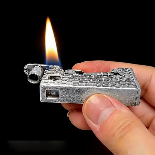 Encendedor Vintage estilo trinchera reutilizable de keroseno miniatura 3