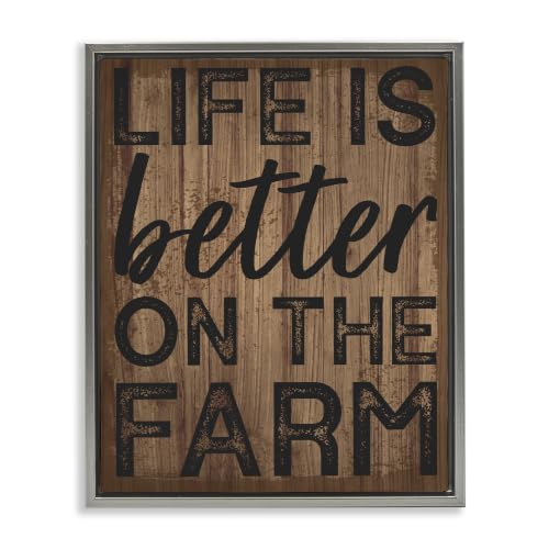 Farm Rustic Sign Inspirational, 16 x 20 Inch Canvas in Floater Frame