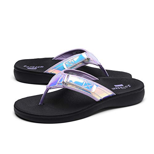 Image of SOLLBEAM Womens Original Orthotic Comfort Thong Style Flip Flops Sandals With Arch Support Heel Cup