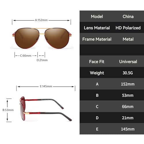 Image of Karsaer Polarized Aviator Sunglasses for Men Stylish 100% UV 400 Protected Metal Frame Style Classic Pilot Women Glasses E1376