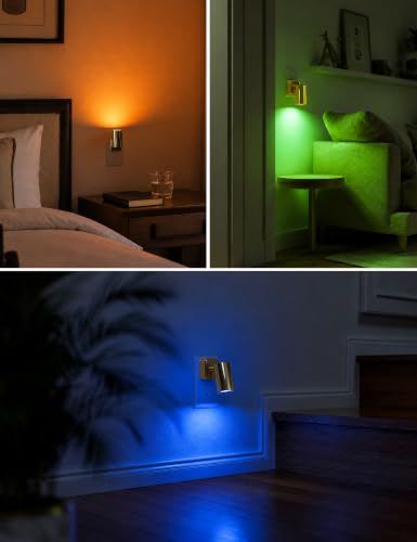 Image of L LOHAS LED Night Lights Plug into Wall,[2-Pack] Wall Spot Lights Indoor