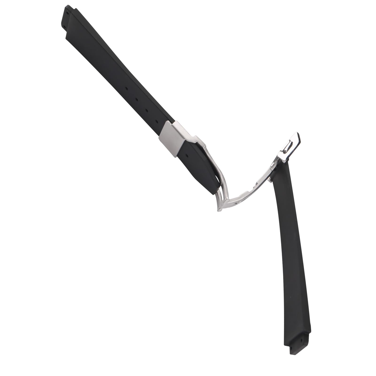 XIW Kompatibel mit 19 mm × 25 mm × 22 mm Hublot Big Bang Gummi-Uhrenarmband mit Edelstahl-Schnalle, Ersatz für Herren, Silikon-Armband, Damen-Armband