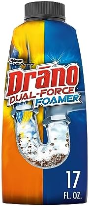 Drano Dual-Force Foamer Drain Clog Remover and Cleaner for Shower...