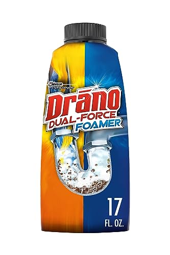 Comparison: Best Drano For Kitchen Sink 6 Drano Dual-Force Foamer Drain Clog Remover and Cleaner for Shower or Sink Drains, Unclogs and Removes Sources of Odor, 17 Fl Oz