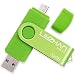 Produktbild leizhan 32GB Micro USB 2.0 Stick Speicherstick Dual Flash-Laufwerk mit Micro USB-Laufwerk Anschluss für Android Smartphone Tablets & Computer (32GB,Grün)