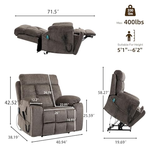Sillón Plegable Electrónico Reclinable Tela miniatura 2