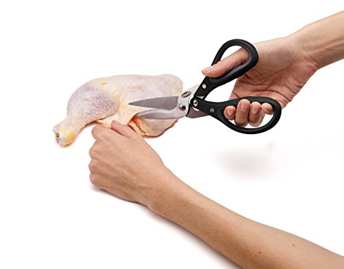 Chef'n FreshForce Poultry Shears, Heavy Duty Kitchen Meat Scissors, Stainless Steel, 22cm, Black, 22 cm - Image 2