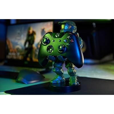 Cable Guys - Halo Figures Master Chief Infinite Gaming Accessories Holder & Phone Holder for Most Controller (Xbox, Play Station, Nintendo Switch)