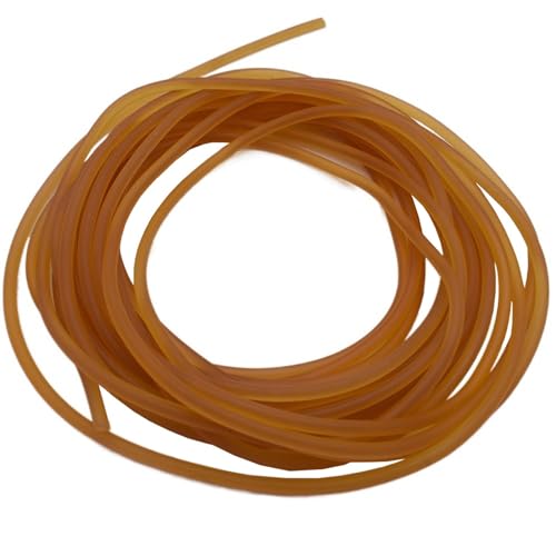 flexiable rubber Yellow Solid Latex Tube Natural Rubber Hose Tension Rope Hose Yoga Accessories Diameter 2mm 3mm 5mm drain elastic (Color : 5Meter, Size : Diameter 5mm)