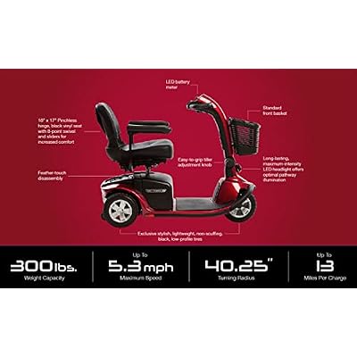Pride Victory 9 3-Wheel Mobility Scooter with Extended Warr