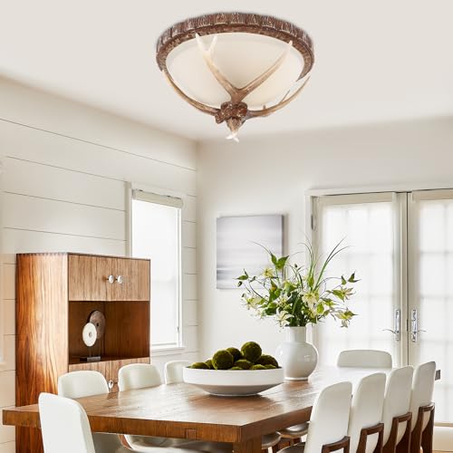 Plafonnier rustique bois de cerf pour une ambiance chalet chaleureuse - 5