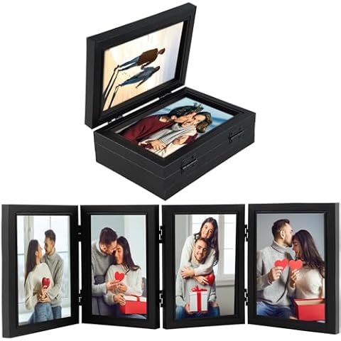 Foribyw 4x6 Inch Hinged Photo Frame Cover