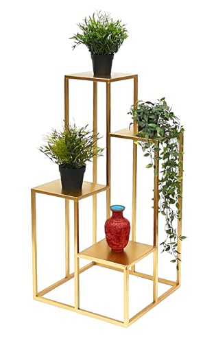 DanDiBo Escalier à fleurs en métal doré 82 cm 96505 colonne moderne pour plantes