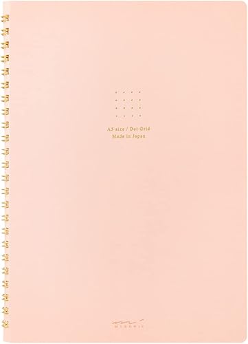 Miniatura 8 de DESIGNPHIL Midori 15335006 - Cuaderno de anillas, color, cuadrado de puntos, morado, A5