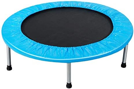 GYMAX Folding Mini Trampoline, 38” Fitness Rebounder with Safety Pad for Indoor/Outdoor, Foldable Space-Saving Trampoline for Kids Adult 8