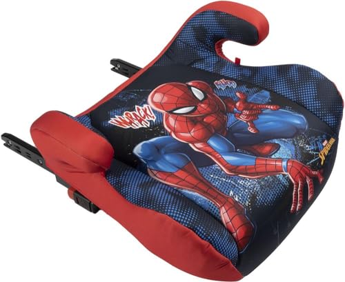Tataway Marvel Spiderman seggiolino alzatina auto con agganci ISOFIX i-Size ECE R129. Rialzo bimbi 125-150 cm con grafiche dell’Uomo Ragno, sicuro e comodo per ogni viaggio in auto