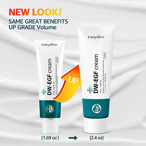 Easydew Dw-Egf Cream Limited 2.4 Oz - Anti-Aging Moisturizer With Human Epidermal Growth Factor & Hyaluronic Acid Collagen To Rejuvenate & Regenerate Cells,Softer Skin, Light Weight Refreshing Cream #TOP1