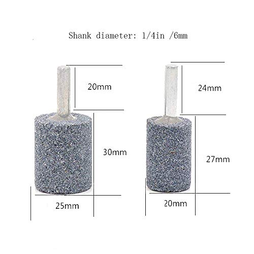 Luo Ke LK25565478 80 Grit 3 Different Shapes Head Mounted Stone Point Abrasive Grinding Wheels Bit Set thumb #2