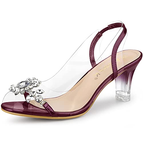 Sangle de cheville Femme Allegra K réglable avec strass brillants confortables