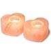 Crystal Allies Gallery: CA SCH-HEART-2pc Pack of 2 Natural Himalayan Salt Tea Light Candle Holder w/ Authentic Crystal Allies Info Card
