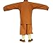 ZooBoo Men's Traditional Shaolin Kung Fu Robe Meditation Long Gown Suit (Earth Yellow, M/170)