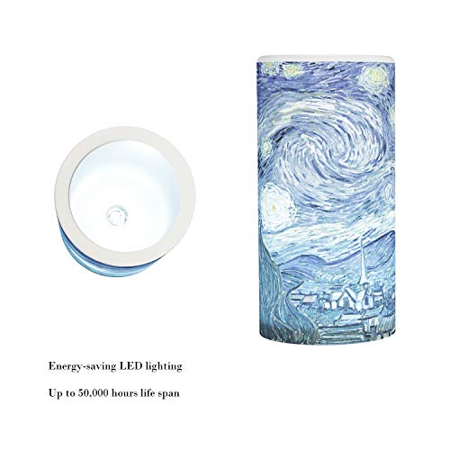 Lavish Home 80-FC1008 Flameless Candle - Van Gogh Starry Night Battery Operated Led Candle thumb #4