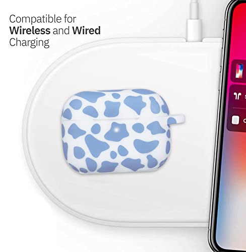 Cow Airpods Pro 2 Case Soft Silicone 2022 - Yomplow Case Cover Flexible Skin For Apple Airpod Pro 2Nd Charging Case Cute Floral Print Women Girls Protective Skin With Keychain - 2Pack, Blue+Pink Cow #TOP2