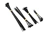 Accufix™ Premium Cable Ties Black - 100 Pack 3.6mm Zip Ties Heavy Duty, Cable Tie, Tie Wraps for Home, Office, Garden, Assorted in Sizes 100mm, 150mm, 200mm, 250mm, (25 Premium Plastic Ties Per Size) #2