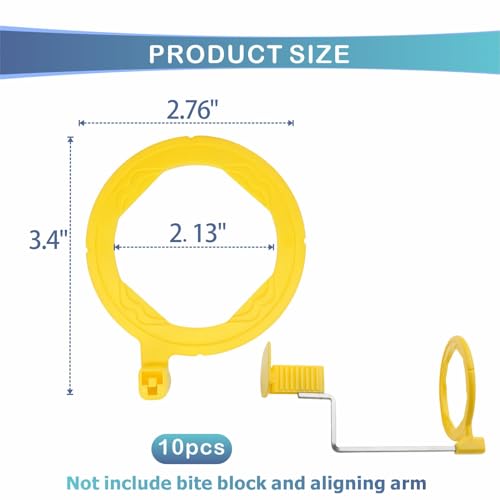 Dentale Röntgen-Positionierungsindikatoren, Zubehör für intraorales Filmpositionierungssystem, selbstoklavierbar, 10 Stück (gelber Rückenring)