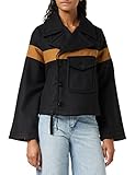 Knopfverschluss G-STAR RAW Damen Pantzer Flair Jacke, Schwarz (dk black D22256-B965-6484), XS