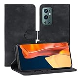 Wallet Case for Oneplus 9 Pro Flip Case Hybrid [PU Leather+TPU Bumper] [3 Card Slots] [Stand Function] [Magnetic Closure] Shockproof Protective Phone Case Cover for Oneplus 9 Pro Case, Black