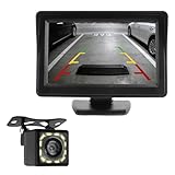 Plug & Play Backup Camera with Monitor 4.6',12LED HD Backup Camera for Car with...