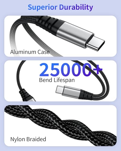 USB C to 3.5mm Jack Headphones and Charger Adapter, 2 in 1 USB C Splitter Aux Adapter with PD 60W Fast Charging Cable, Compatible with iPhone 17/16/15 iPad, for Samsung Galaxy S20+, Pixel 4 and More - Image 5