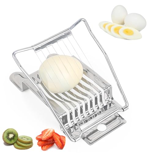 Taglia Uovo Sodo, Tagliauova in Acciaio Inox, Tagliauovo a fette Apri Uova per Gli Utensili da Cucina per Uova, Kiwi, Fragole, Cibi Morbidi