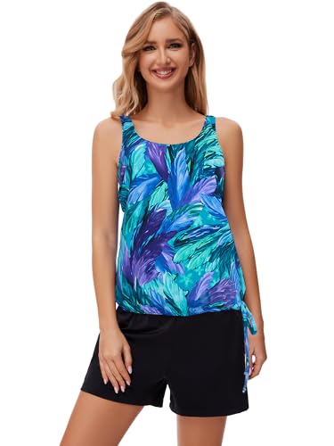 Tankini femme vert BIMEI 238 maillot de bain blouson taille 48